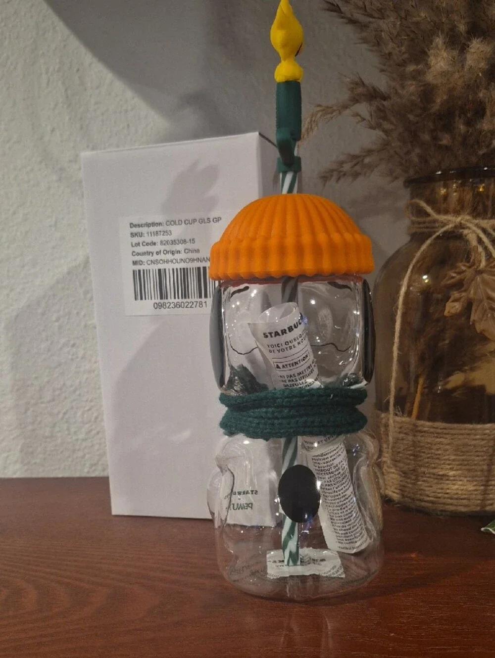 NEW Snoopy X Starbucks Clear Glass Cold Cup